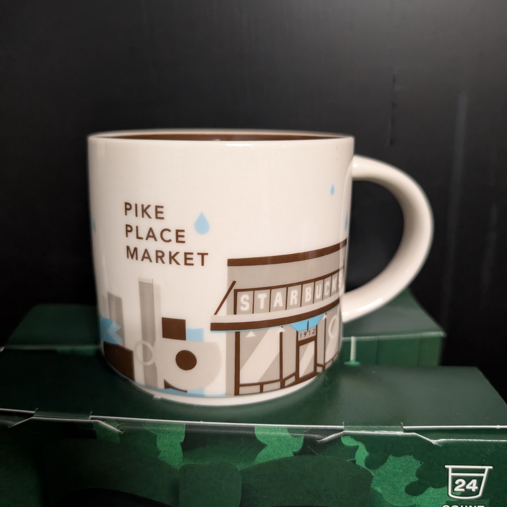 Starbucks Pike Place Market Mug - White and Brown